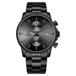 Men's Waterproof Grey Chronograph Quartz Watch
