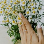 Gold Plated Daisy Flower Sterling Silver Ring