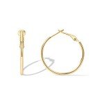 Gold Plated Sterling Silver Large Hoop Earrings