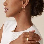 Gold Plated Sterling Silver Large Hoop Earrings