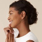 Gold Plated Sterling Silver Large Hoop Earrings