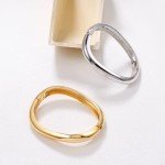 Gold Chunky Cuff Bangle Bracelets Set for Women