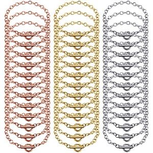 24-Piece Bracelet Chain Set with Toggle Clasps