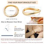 Gold Chunky Cuff Bangle Bracelets Set for Women