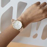 Gold-Tone and Pink Strap Watch by Nine West