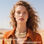 Chunky Gold Statement Necklace for Women