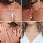 Men's Silver Cross Necklace - 20 Inch Chain