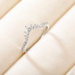 Mameloly Stackable Pearl & Round Engagement Rings