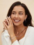 Mameloly Stackable Pearl & Round Engagement Rings