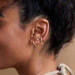 PAVOI 14K Gold Star Flat Back Earrings