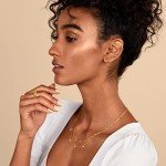 PAVOI 14K Gold Star Flat Back Earrings
