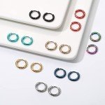 Jstyle 8 Pairs Hypoallergenic Small Hoop Earrings