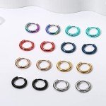 Jstyle 8 Pairs Hypoallergenic Small Hoop Earrings