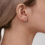 Jstyle 8 Pairs Hypoallergenic Small Hoop Earrings