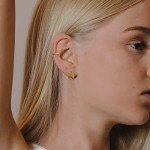 Jstyle 8 Pairs Hypoallergenic Small Hoop Earrings
