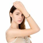 14K Gold Adjustable Bangle Bracelet for Women
