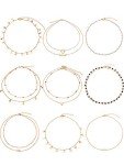 Gold Layering Choker Necklace Set for Women