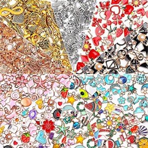 500 Pcs Gold Plated Enamel Charms for DIY Jewelry