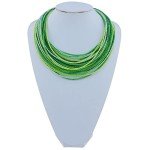 Multi Layer Chunky Seed Bead Collar Necklace