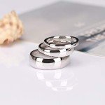 Sterling Silver Comfort Fit Dome Wedding Band