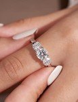 IMOLOVE 2CT Moissanite Engagement Ring for Couples