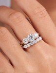 IMOLOVE 2CT Moissanite Engagement Ring for Couples