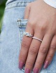 IMOLOVE 2CT Moissanite Engagement Ring for Couples