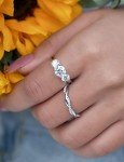 IMOLOVE 2CT Moissanite Engagement Ring for Couples