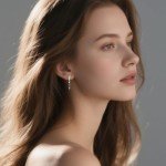925 Sterling Silver CZ Teardrop Hoop Earrings