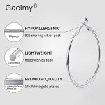 Large Silver Hoop Earrings for Women - 14K Plated