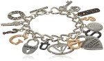 GUESS Mixed Metal Logo Charm Bracelet