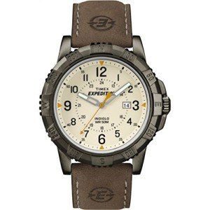 Timex Men's Expedition Rugged Leather Strap Watch