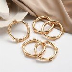 Gold Chunky Bracelets - 5PC Stackable Set