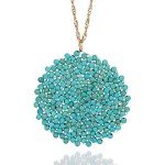 Niumike Handmade Turquoise Pendant Necklace for Women