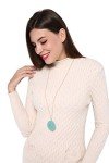 Niumike Handmade Turquoise Pendant Necklace for Women