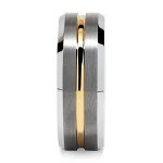 Tungsten Two-Tone Wedding Rings for Men 8-16