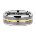 Tungsten Two-Tone Wedding Rings for Men 8-16