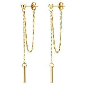 Elegant 18K Gold Plated Dainty Threader Earrings