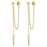 Elegant 18K Gold Plated Dainty Threader Earrings