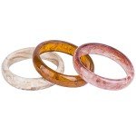 Geometric Tortoiseshell Stackable Acrylic Bracelets