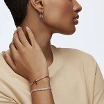 Rose-Gold Tone Swarovski Tennis Bracelet with Clear Crystals