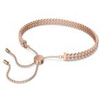 Rose-Gold Tone Swarovski Tennis Bracelet with Clear Crystals