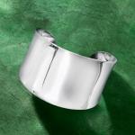 Ross-Simons Sterling Silver Wide Polished Cuff Bracelet. 8 inches