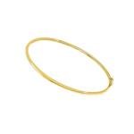 Lucchetta - Gold Bangle 7" Bracelet 14kt Real Yellow Gold | Womens Girls 14k Bangles | Authentic Italian Jewelry from Italy