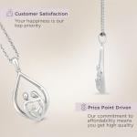 Family Necklace with Parents and Child in Sterling Silver