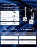 Blahanna Moissanite Dangle Earrings, 1.0-2.0ct Brilliant Round