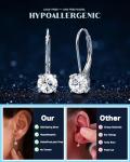 Blahanna Moissanite Dangle Earrings, 1.0-2.0ct Brilliant Round