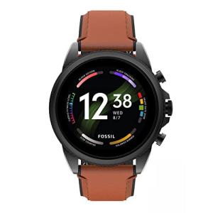 Fossil Gen 6 44mm Stainless Steel Leather Smart Watch