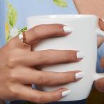 October Birthstone Ring: 10K Yellow Gold Opal Diamond