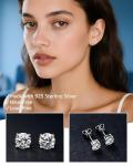 D Color VVS1 Round Moissanite Stud Earrings